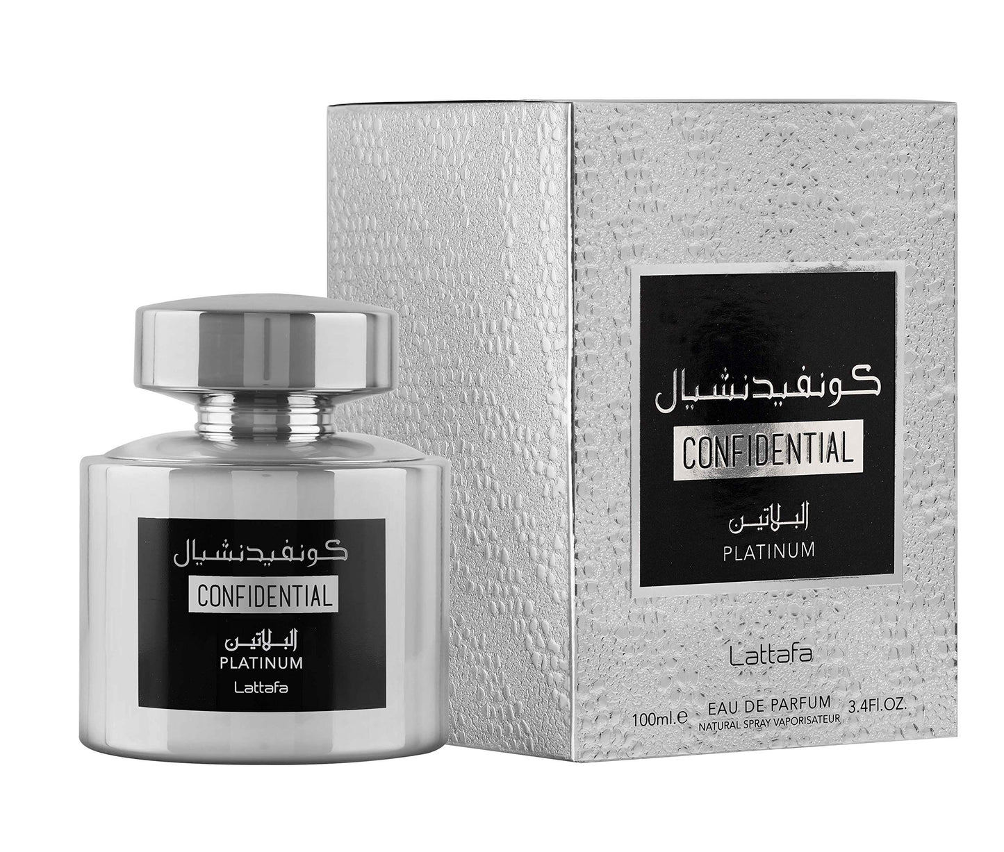 Lattafa Confidental Platinum Eau de Parfum Férfiaknak 100 ml
